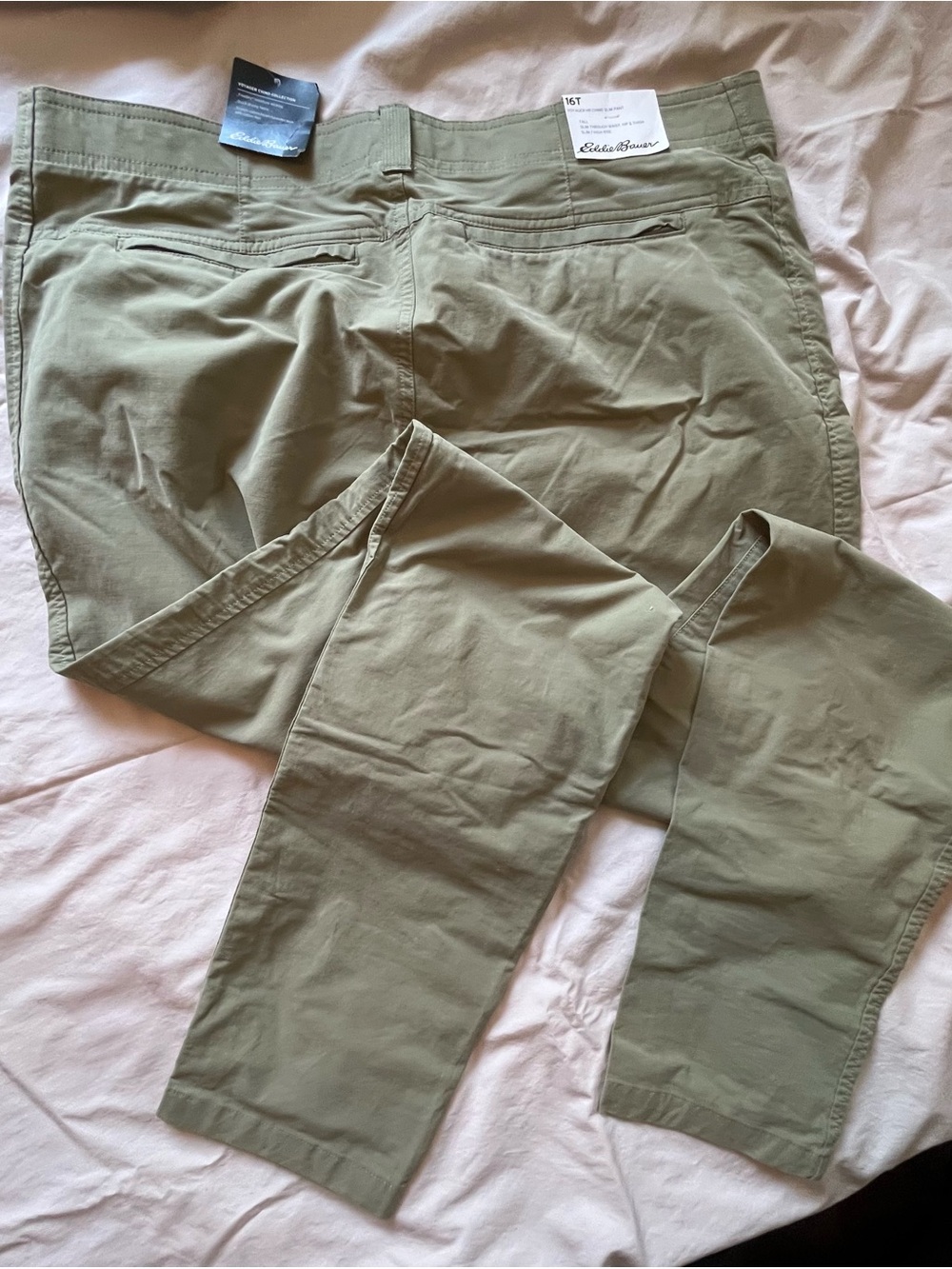 Eddie Bauer Women’s Olive-Tone Stretch Chinos